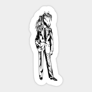 Horse in a suit Sticker